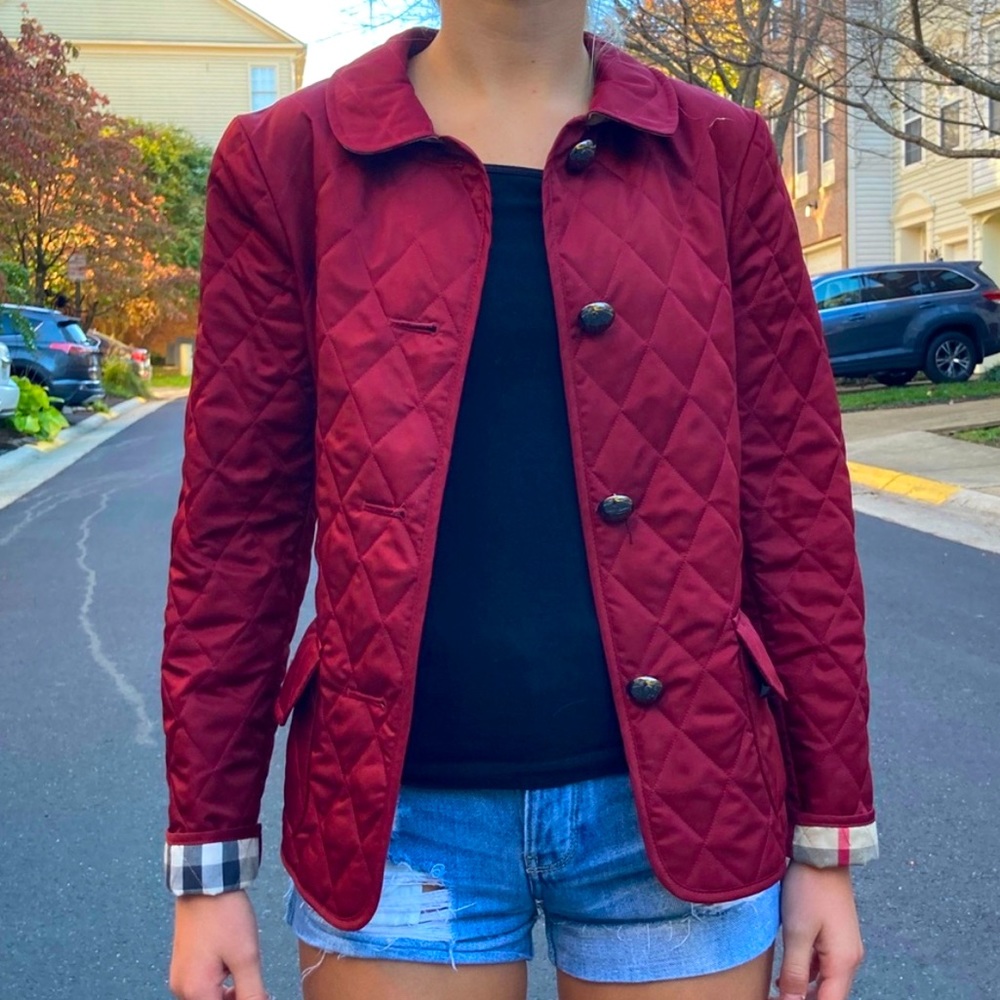 Burberry Quilted Jacket Women Size XS